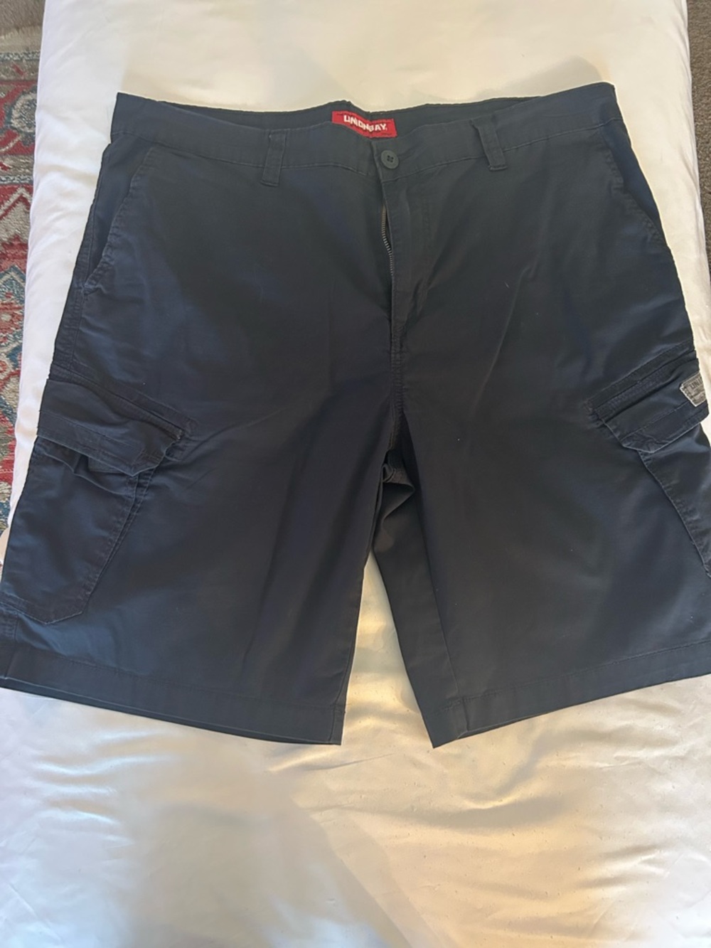 UNIONBAY Men's Blue Cargo Shorts with Side Flap Pockets